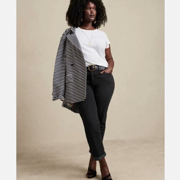 Banana Republic Low Rise Girlfriend Slouchy Jeans Black Wash Size 26/2 RT$70 NWT - Picture 4 of 12